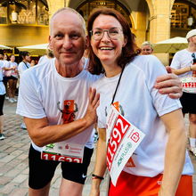 Katrin Bach und Andre Müller nach dem Firmenlauf