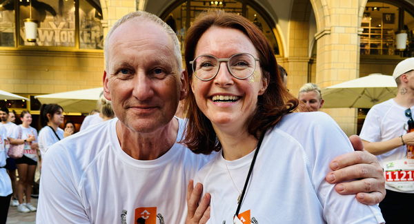 Katrin Bach und Andre Müller nach dem Firmenlauf