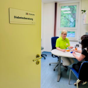 Patientin bei der Diabetesberatung