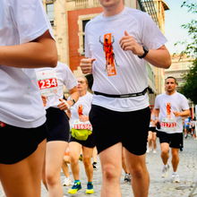 Gruppe von Läufern beim Firmenlauf