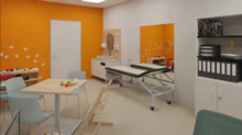 Simulation eines Arztzimmers im SPZ Neubau