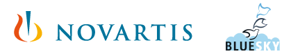Logo von Norvatis und Blue Sky
