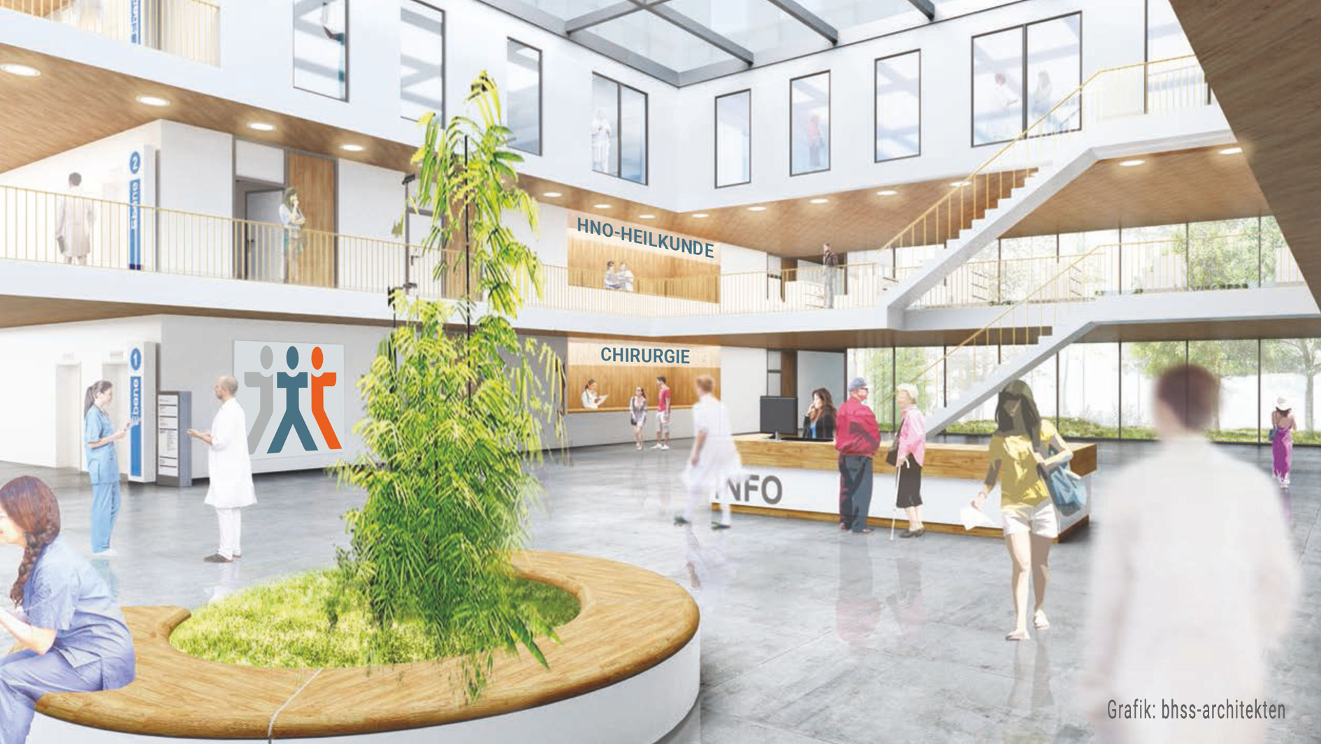 Simulation der Halle im Inneren der Praxiswelt