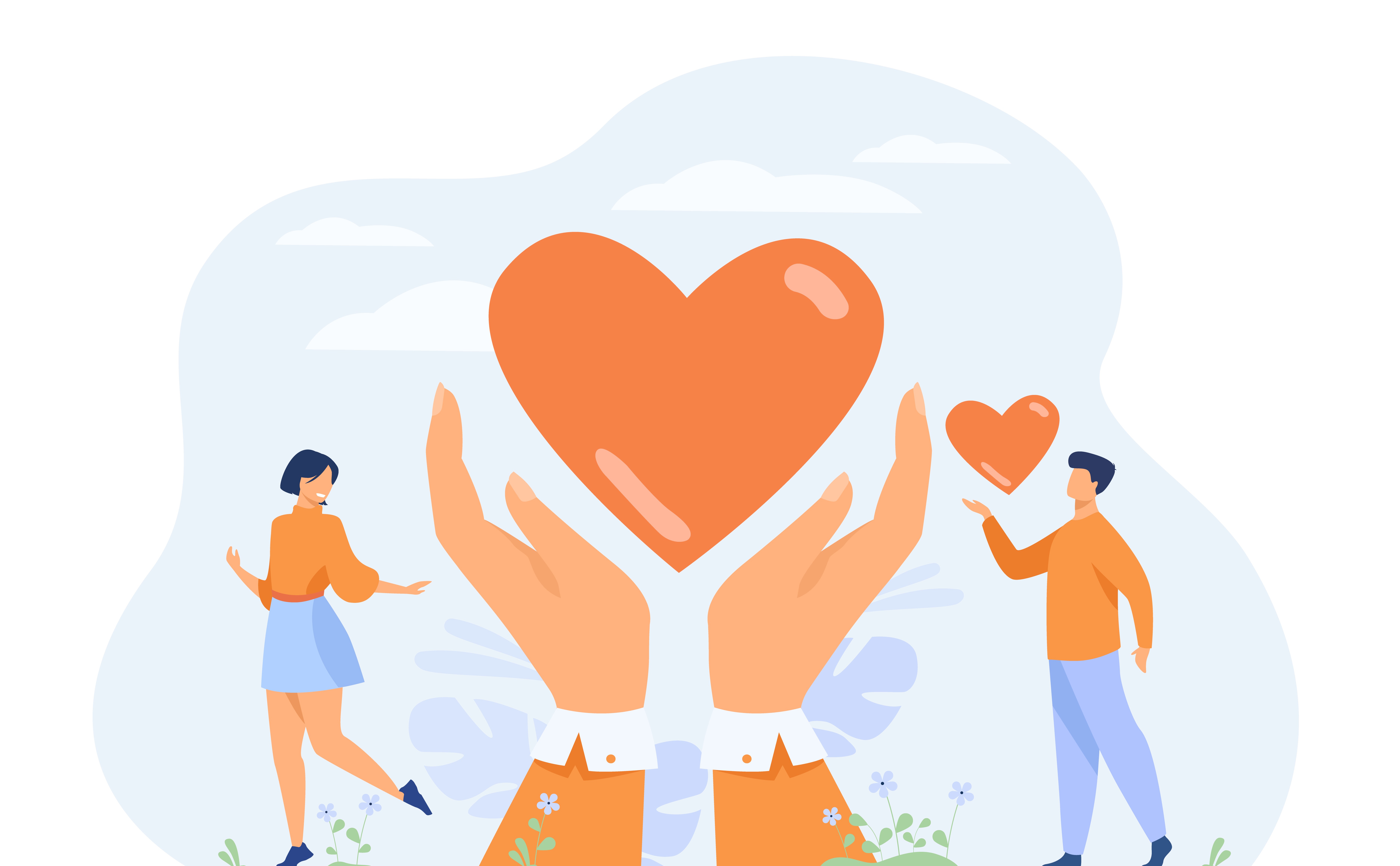 Symbolbild glückliche Paar und ein großes Herz