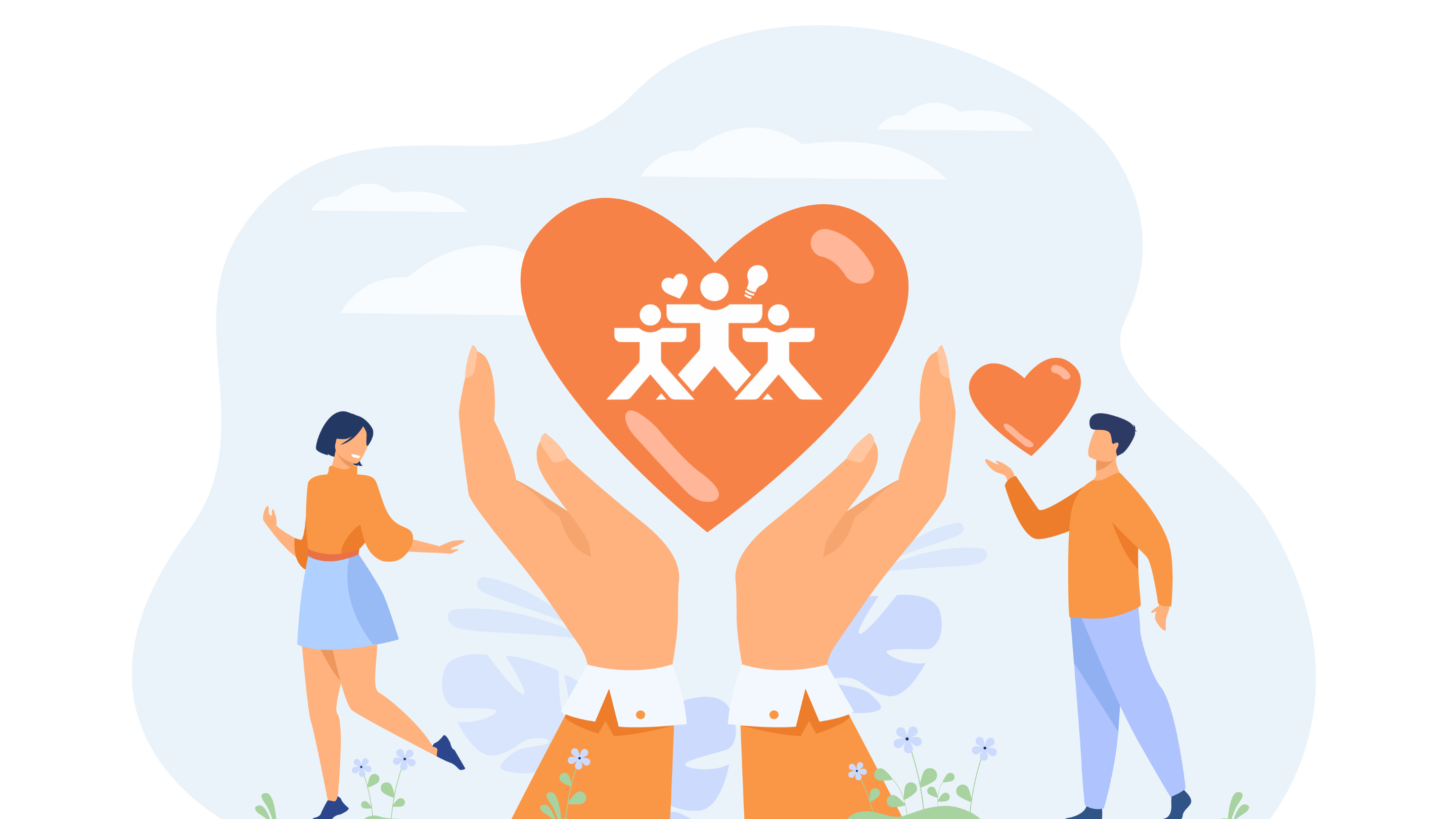 Symbolbild glückliche Paar und ein großes Herz