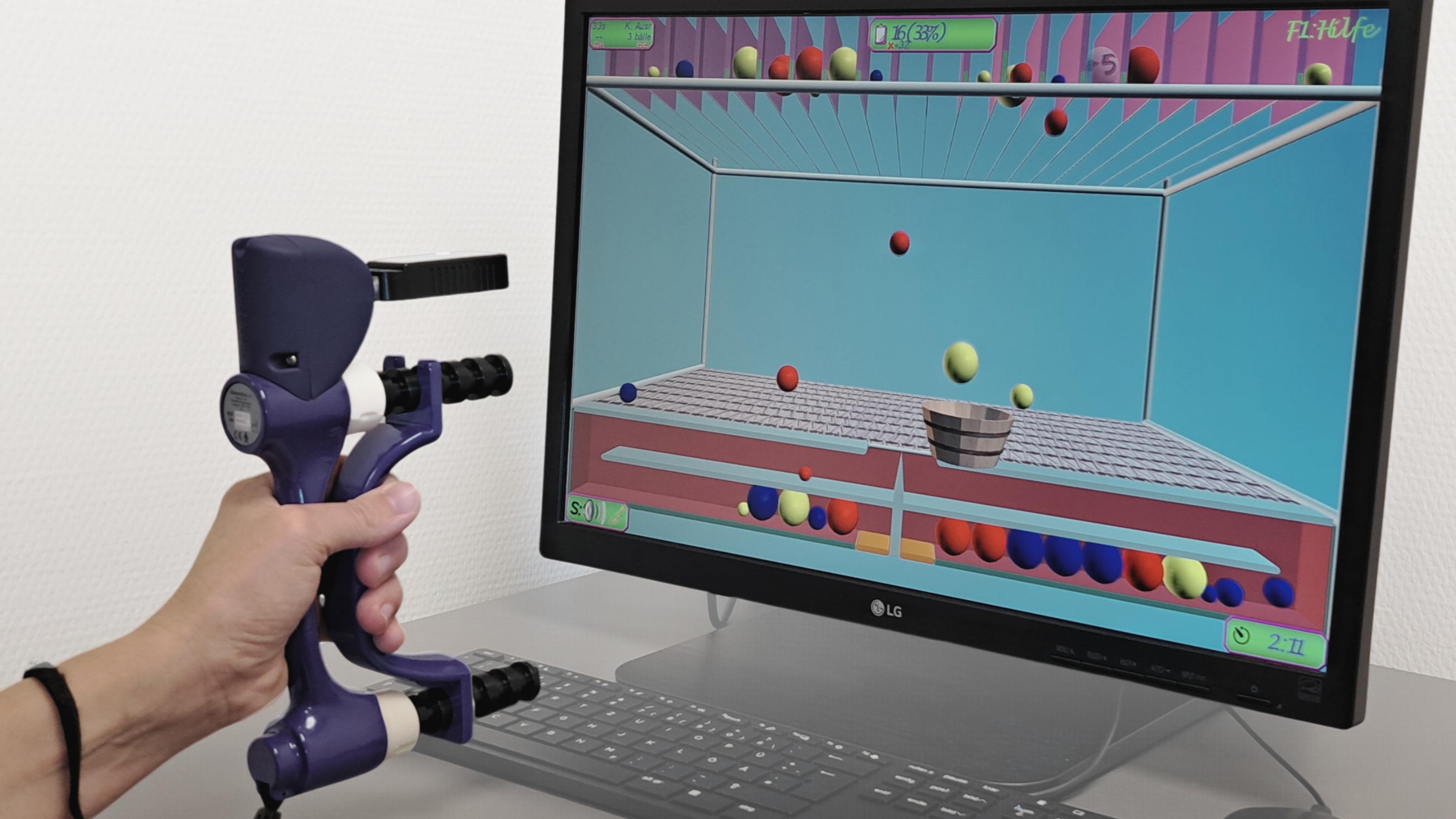 Übung der frühfunktionellen Handrehabilitation